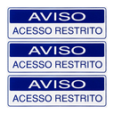 Ver imagem 1 de Combo 6 Placas De Sinalização Aviso Acesso Restrito 30x10 Acesso - S-234/1 F9e