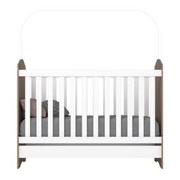 Quarto de Bebê com Guarda-Roupa 3 Portas Cômoda e Berço Faz de Conta Espresso Móveis - 9
