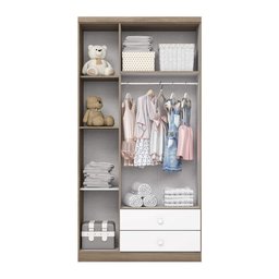 Quarto de Bebê com Guarda-Roupa 3 Portas Cômoda e Berço Faz de Conta Espresso Móveis - 14