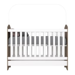 Quarto de Bebê com Guarda-Roupa 3 Portas Cômoda e Berço Faz de Conta Espresso Móveis - 11