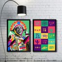 Ver imagem 1 de Kit 2 Quadros Decorativos Festa Junina - Arraiá 24x18cm:moldura Preta