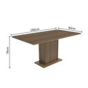 Ver imagem 2 de Mesa Madesa Retangular Tampo de Madeira 5275 Rustic Cor:Rustic