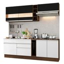 Ver imagem 3 de Armário de Cozinha Completa 220cm Rustic/Branco/Preto Parma Madesa 02