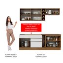 Ver imagem 6 de Armário de Cozinha Completa 220cm Rustic/Branco/Preto Parma Madesa 02