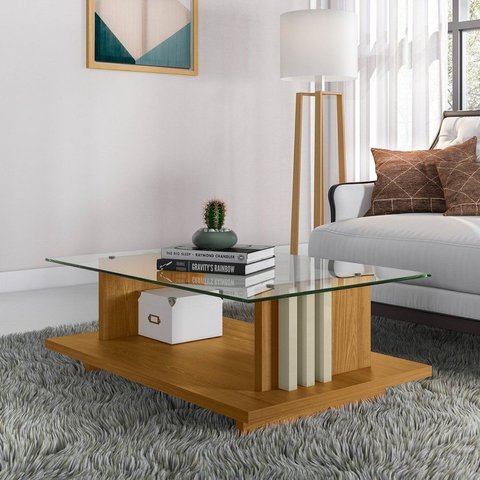 Mesa de Centro para Sala de Estar Retangular Frizz
