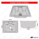 Ver imagem 7 de Pia Cuba Simples Cozinha Cor Preta Em Aço Inox 201 50x40 - Tubrax