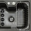 Ver imagem 2 de Pia Cuba Simples Cozinha Cor Preta Em Aço Inox 201 50x40 - Tubrax