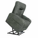 Ver imagem 1 de Poltrona Lift Elevação Rover Reclinável Elétrica Suede Cinza - Sallar Home