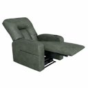 Ver imagem 6 de Poltrona Lift Elevação Rover Reclinável Elétrica Suede Cinza - Sallar Home