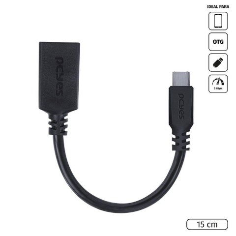 Adaptador Otg Tipo C para Usb a 3.0 para Celular Smartphone