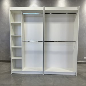 Kit Expositor Roupas Multiuso e Arara Nicho Lateral Branco 185x184x32cm - Deep