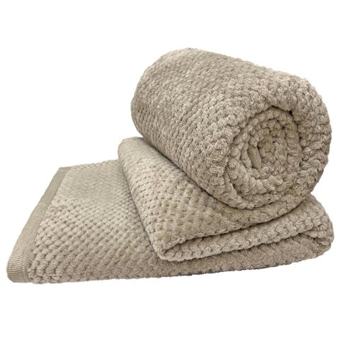 Cobertor Queen Popcorn Manta Flannel Extra Macia - Fendi - 100% Poliéster