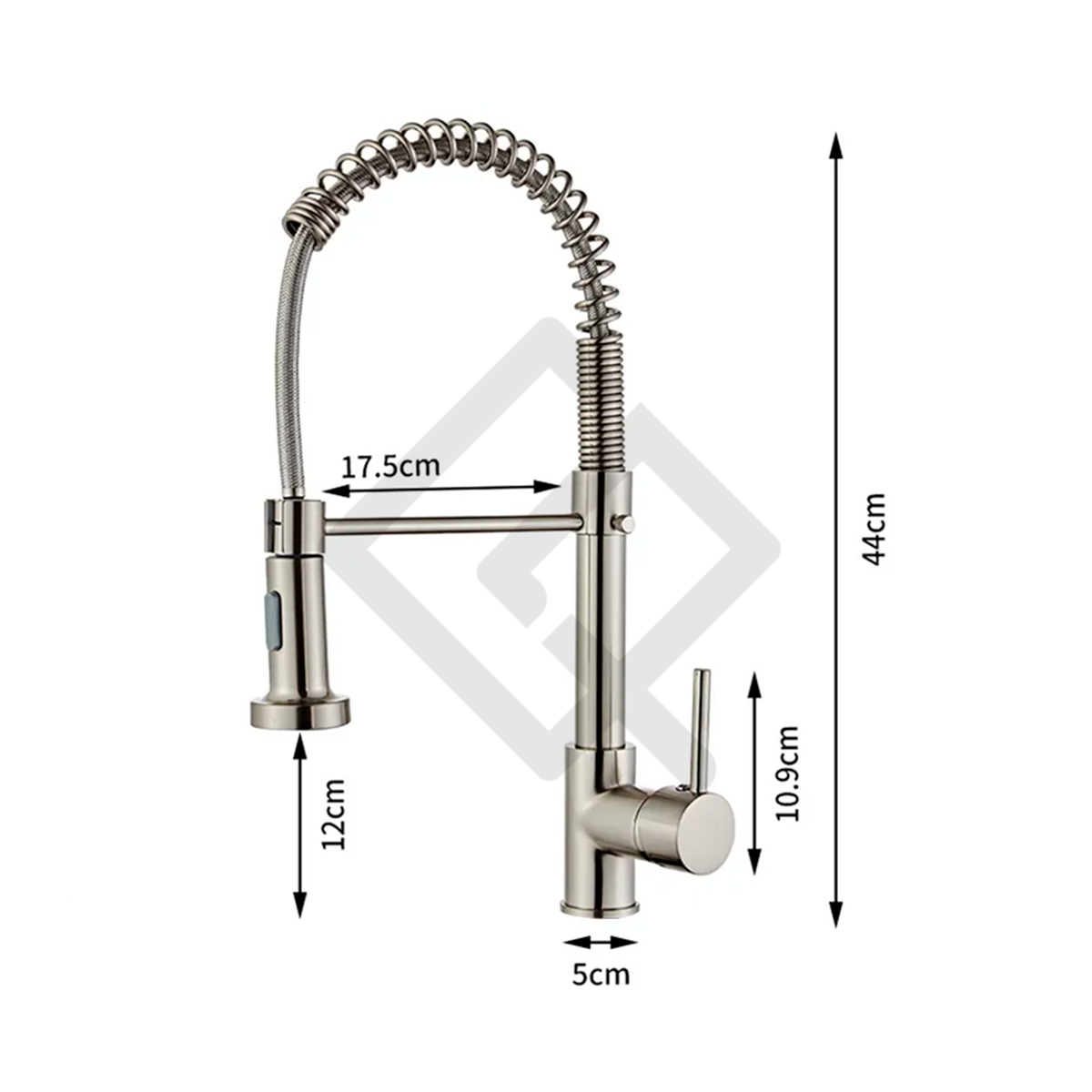 Torneira Gourmet Cozinha Monocomando 50cm Luxo Inox Escovado - 6