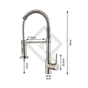 Ver imagem 6 de Torneira Gourmet Cozinha Monocomando 50cm Luxo Inox Escovado