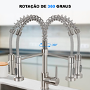 Ver imagem 3 de Torneira Gourmet Cozinha Monocomando 50cm Luxo Inox Escovado