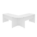 Ver mais imagens de Mesa Escrivaninha em L Canto Arredondado 1400x600 Netmobil - Branco