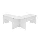 Ver mais imagens de Mesa Escrivaninha em L Canto Arredondado 1400x600 Netmobil - Branco