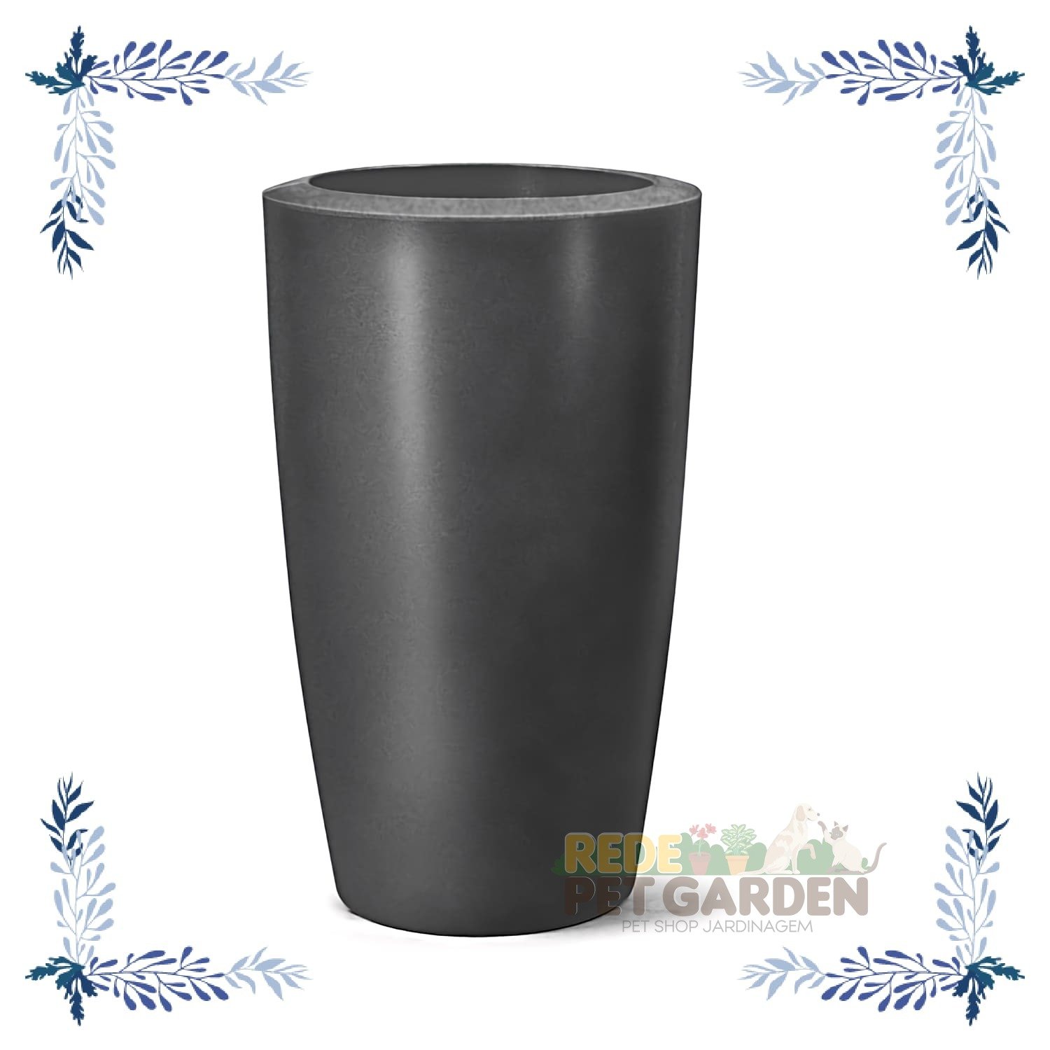 Vaso Para Planta Polietileno Nutriplan Cônico Preto - 4