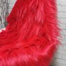Manta Xale de Pelúcia Pelo Alto Vermelho Para Sofá/Cadeira Decoração Youtubers 1,00x80cm - 2
