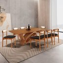 Ver imagem 1 de Conjunto de Jantar Vênus 8 Lugares Cadeiras Noronha Premium Imbuia 240cm Mobillare