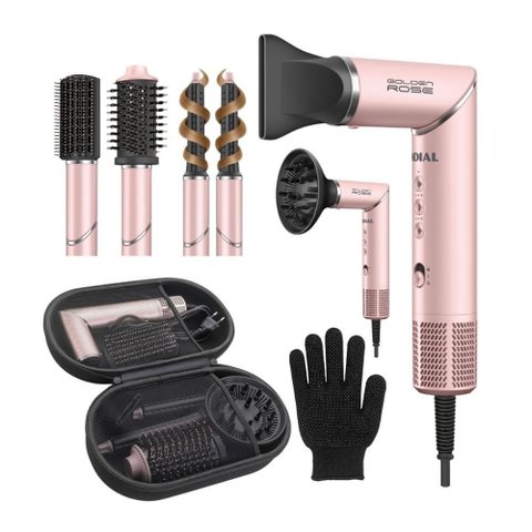 Secador Multifuncional Mondial Sm-01-bldc-gr Multifuncional 5 em 1 1500w 127v Rosé