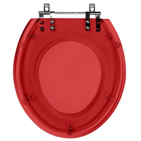 Assento Sanitario Poliester Ravena Vermelho Translucido para vaso Deca