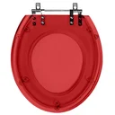 Ver imagem 1 de Assento Sanitario Poliester Ravena Vermelho Translucido para vaso Deca