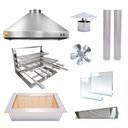 Ver imagem 1 de Kit Churrasqueira Gourmet a Carvão 80cm Inox 304 com Suporte L