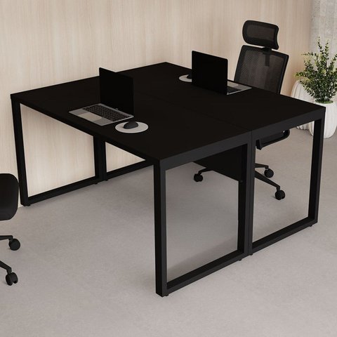 Mesa Escritório Plataforma Trabalho 2 Lugares 140 cm X 120cm 100% MDF Executive