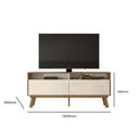 Ver imagem 4 de Rack Bancada para Tv até 65" Olinda 160cm Off White/amêndoa- Mabe Magazine
