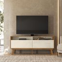 Ver imagem 1 de Rack Bancada para Tv até 65" Olinda 160cm Off White/amêndoa- Mabe Magazine