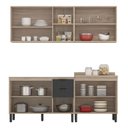 Ver imagem 2 de Cozinha Modulada Firenze Fi0008 Avena Grafito - Demóbile
