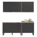 Ver imagem 1 de Cozinha Modulada Firenze Fi0008 Avena Grafito - Demóbile