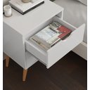 Ver imagem 3 de Mesa de Cabeceira Decor Retrô Para Quarto - GKMÓVEIS:branco
