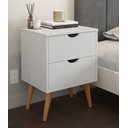 Ver imagem 1 de Mesa de Cabeceira Decor Retrô Para Quarto - GKMÓVEIS:branco