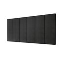 Ver imagem 2 de Cabeceira Painel Estofada Almofadada para Cama de Casal 1,40 - Preto