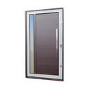 Ver imagem 1 de Porta Pivotante Alumínio Lambril Visione c/Pux.D.Elite Mix Corten 240x120 Brimak