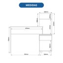 Ver imagem 6 de Escrivaninha Mesa Escritório 1 Gaveta Lira Complemento