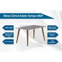 Ver imagem 6 de Kit Mesa Adele C- Tampo Vidro 130cm + 4 Cadeiras Madeira