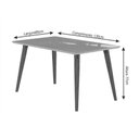 Ver imagem 5 de Kit Mesa Adele C- Tampo Vidro 130cm + 4 Cadeiras Madeira