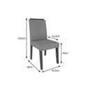Ver imagem 4 de Kit Mesa Adele C- Tampo Vidro 130cm + 4 Cadeiras Madeira