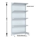 Ver imagem 2 de Gondola Parede 170 Fit Kit 2 Metros Branco 10 Bandeja Sp Etiqueta - Amapá