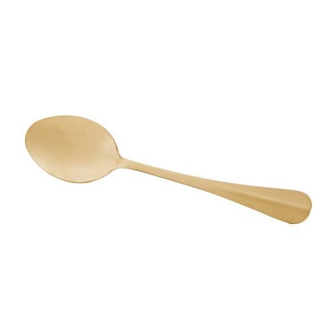 Colher Aco Inox P/servir Grande Dourada 26cm