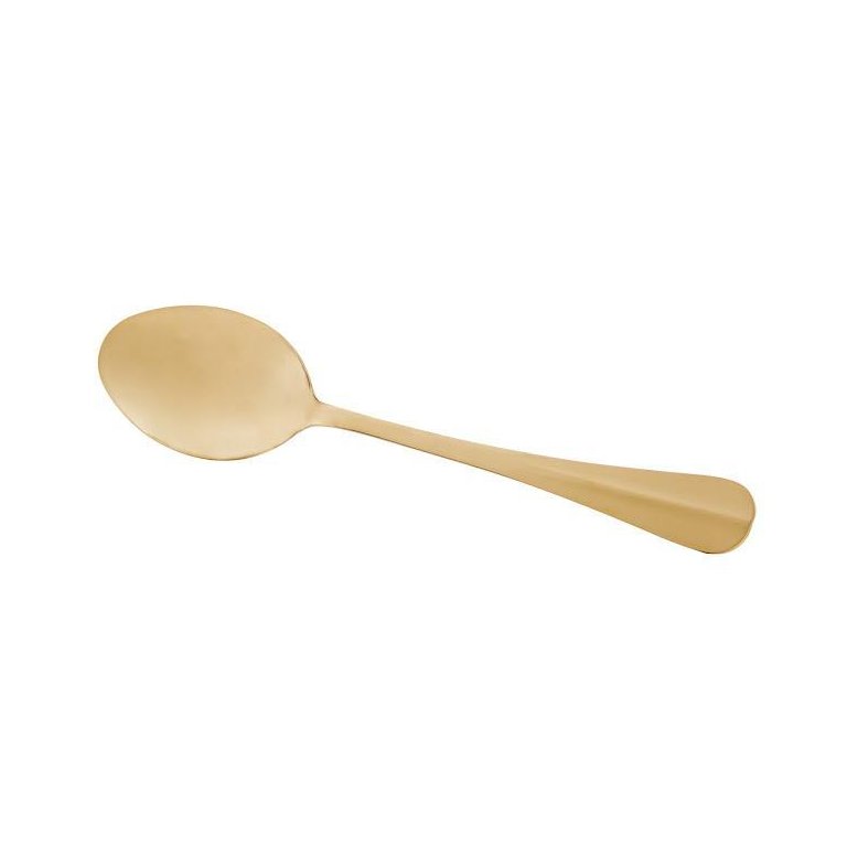 Colher Aco Inox P/servir Grande Dourada 26cm Colher Aco Inox P/servir Grande Dourada 26cm