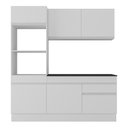 Ver imagem 5 de Armário de Cozinha Compacta 3 Peças com Rodapé Mp2177 Made Multimóveis Branco