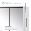 Ver imagem 4 de Guarda Roupa Casal 3 Portas de Correr 6 Gavetas com Espelho 100% MDF Spazio Super Glass Yescasa Branco