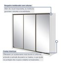Ver imagem 4 de Guarda Roupa Casal com 3 Espelhos 3 Portas de Correr 6 Gavetas 270,5cm Spazio Super Glass 100% MDF