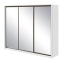Ver imagem 3 de Guarda Roupa Casal 3 Portas de Correr 6 Gavetas com Espelho 100% MDF Spazio Super Glass Yescasa Branco