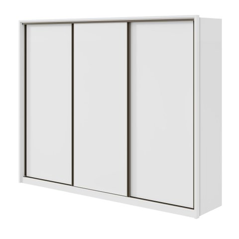 Guarda Roupa Casal 3 Portas de Correr 6 Gavetas 270,5cm 100% MDF Spazio Yescasa