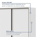 Ver imagem 4 de Guarda-Roupa Casal 3 Portas de Correr 6 Gavetas MDF 270cm Spazio Yescasa Branco